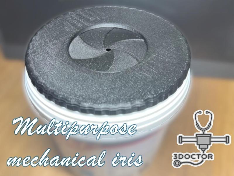 Multipurpose mechanical iris (for boxes, cubes, tables)