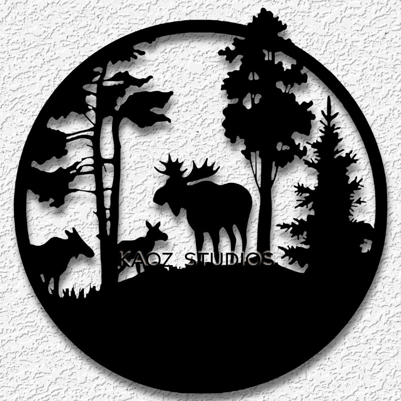 moose wall art nature scenery wall decor animal decoration