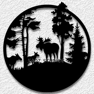 moose wall art nature scenery wall decor animal decoration