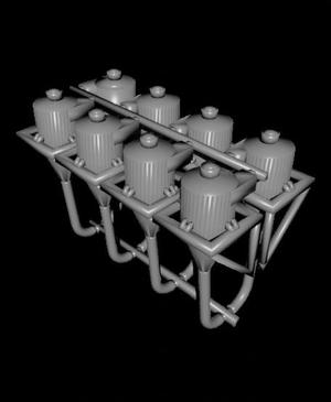 N Scale - (8) Dust Filter with Support Frames