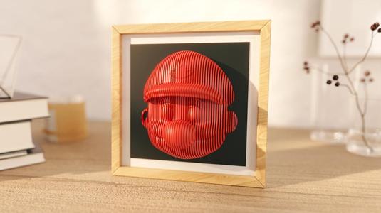Mario Layered Wall Art – 3D Printable Gamer Decor, Modern Wall Sculpture
