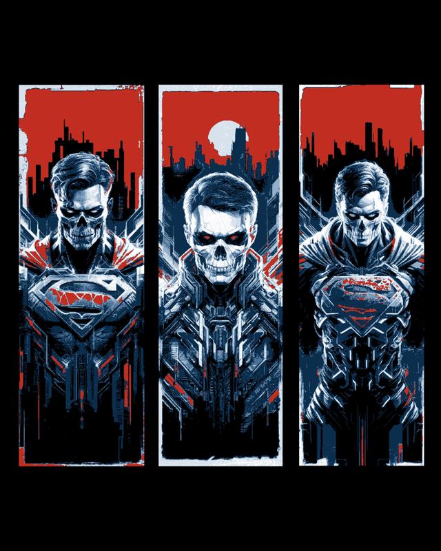Fan Art depiction of Zombified Superman and More - Set of Zombie Bookmarks