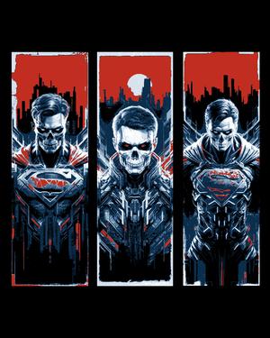 Fan Art depiction of Zombified Superman and More - Set of Zombie Bookmarks
