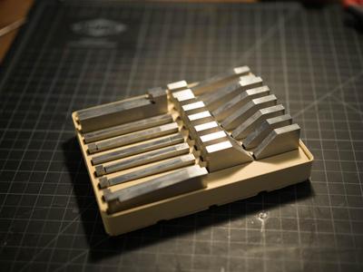 Gridfinity Angle V-Block Set Tray