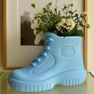 Blue Sneaker Vase - Fun Modern Decor Piece