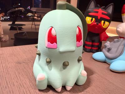 Chikorita Multicolor Disassembled Print (no AMS needed)