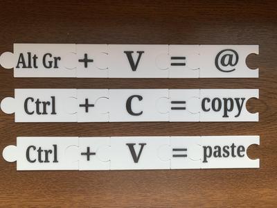 keyboard shortcuts puzzle informatic