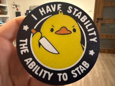 Ability to stab coaster