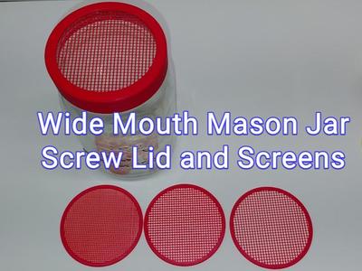 Wide Mouth Mason Jar Screw Lid and Screens