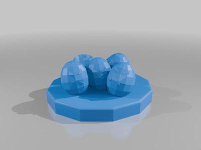 Exeggcute Pokemon Low Poly Figure 102