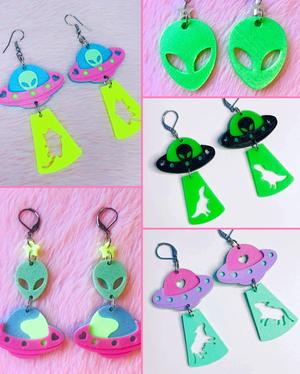 UFO Alien Earrings Bundle