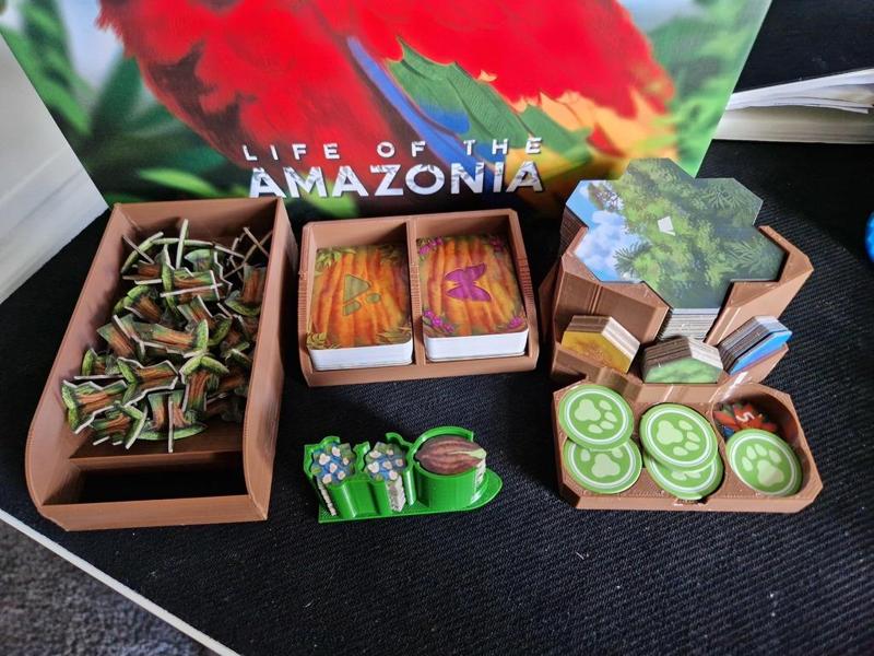Life of the Amazonia - Modular Boardgame Insert, Token Trays, Token/Coin capsules