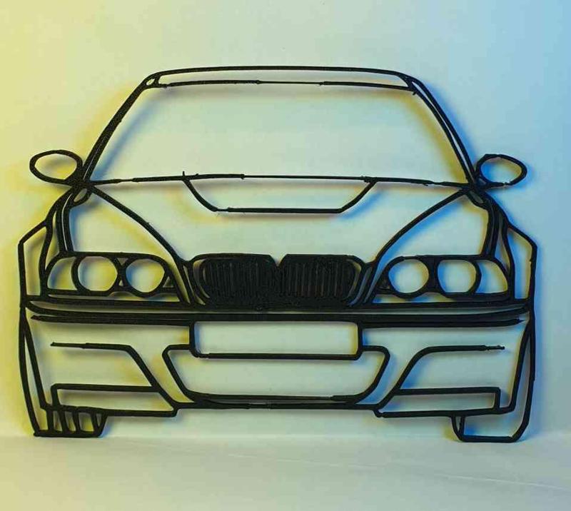 BMW E46 M3 silhouette WallArt