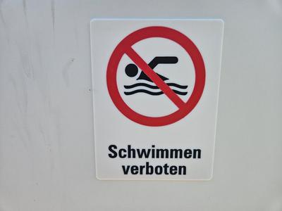 No Swimming Sign