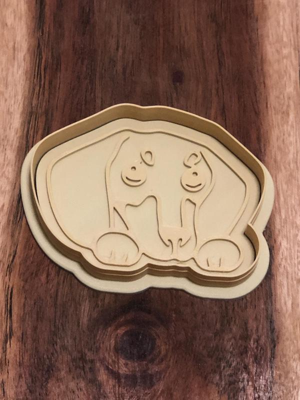 Dachshund - 100mm (4in) cutter and deboss stamp.stl