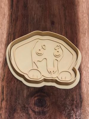 Dachshund - 100mm (4in) cutter and deboss stamp.stl