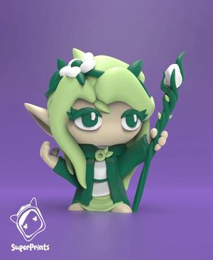 Elf Druid - Easy Multicolor FDM RPG Minis (No supports)
