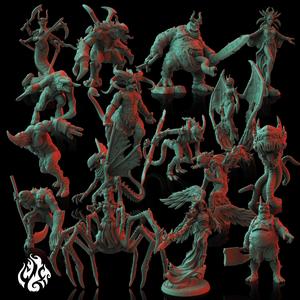 Shattered Hell - Champions of Darkness - 16 Miniatures