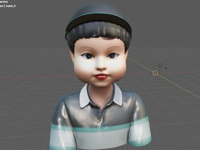 AI 3D model Squid Game doll _ boy 오징어게임 철수