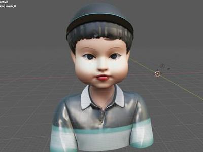 AI 3D model Squid Game doll _ boy 오징어게임 철수