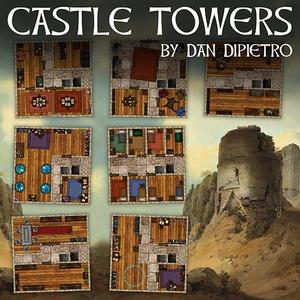 Castle Towers - Modular Digital DnD Fantasy Terrain Battle Map Tiles