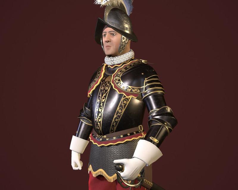Pack des figurines des gardes suisses pontificale de 15cm du hauteur