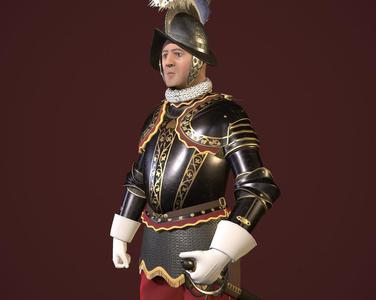 Pack des figurines des gardes suisses pontificale de 15cm du hauteur