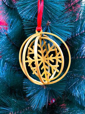 Snowflake fidget Christmas tree ornament