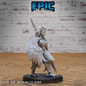 Captured Harpy Walking / Caught Ancient Greek Beast / Captive Roman Myth Monster / Evil Bird Hybrid / Winged Angelic Encounter / Magical Air Creature / Olympian Wind Fighter