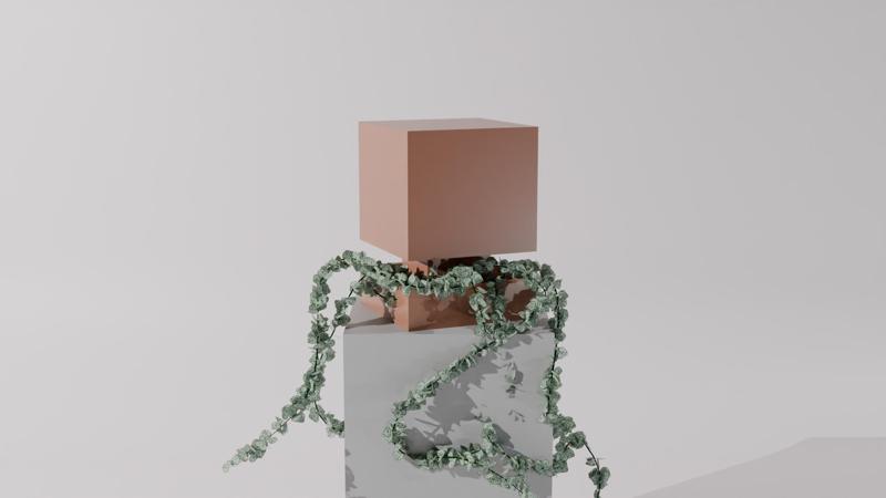 Elevated Cube Pot Plant - Home Decoration