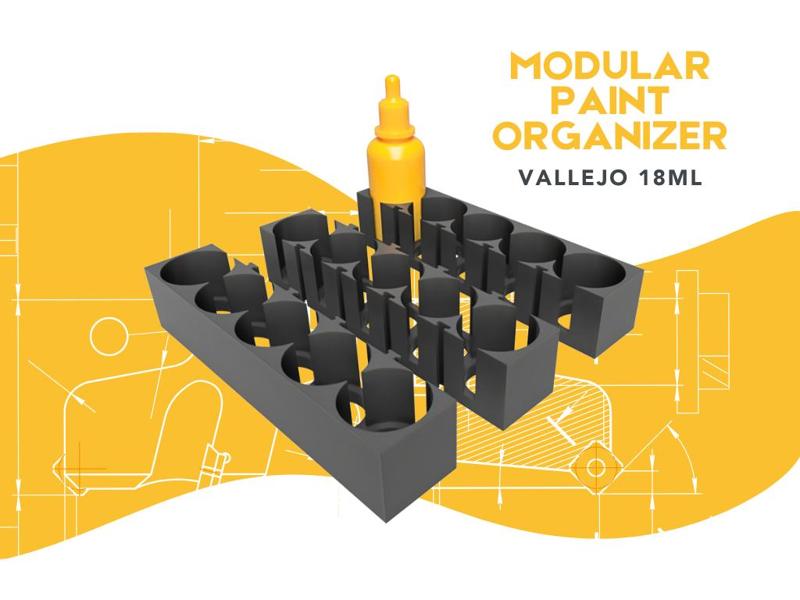 Vallejo modular paint bottle organizer (5*1)*x
