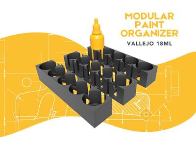 Vallejo modular paint bottle organizer (5*1)*x