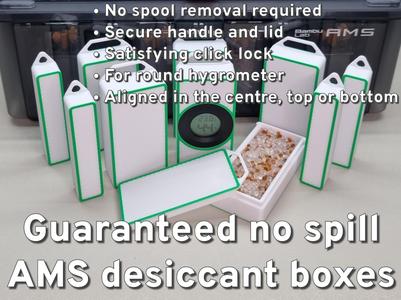 No Spill AMS desiccant boxes - round hygro