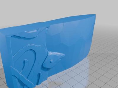 Skyrim Stalhrim Battleaxe - Resized and cut to print