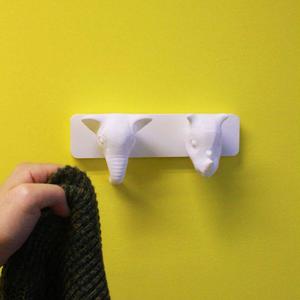 Animal Coat Hanger - Elephant and Rhino