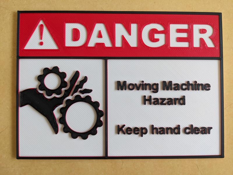 Danger - Moving Machine Hazard Sign