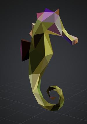 Low Poly Seahorse