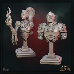Bust of Crimson Oath Knight and  Nun of the Pit