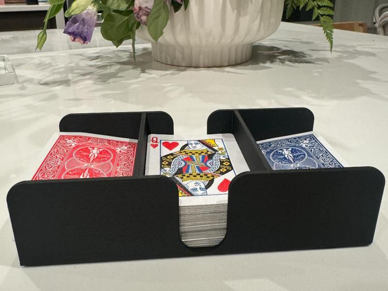 3 Slot Card Deck Holder, holds 4+ decks of cards