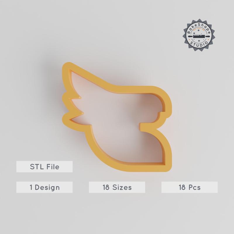 Cockatoo Shape Cutter Set, 18 Sizes, Perfect for Cookies, Fondant & Clay, Parrot, Bird, Exotic, Tropical, Australian, Feathered Design PRODUCT_1296