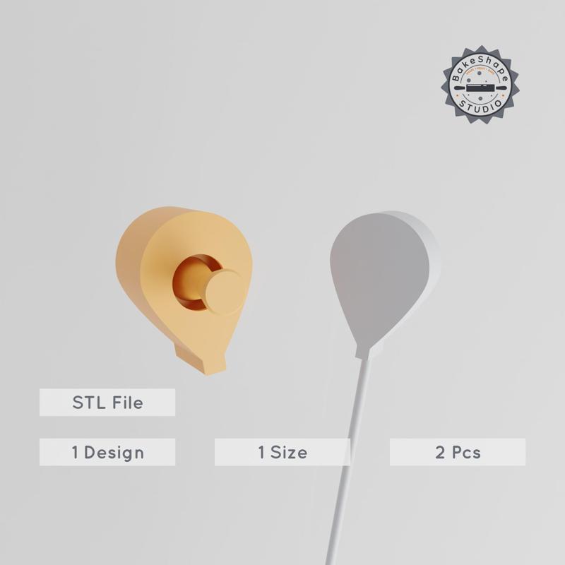 Hot Air Balloon Cake Pop Mold Set, Travel & Adventure-Themed, Sky Balloon Decor, 2-Piece STL for 3D Printing PRODUCT_1237