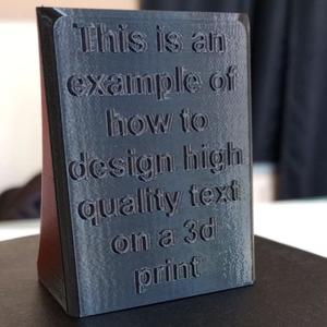 How to design text for 3d printing