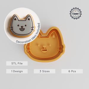 Happy Shape Cutter & Stamp Set, Perfect for Cookies & Fondant, 3 Sizes, 6 Pieces, Joyful & Cheerful Designs PRODUCT_841