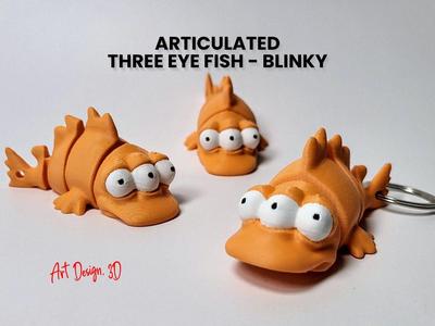 Articulated Blinky - Simpson 3 Eye Fish