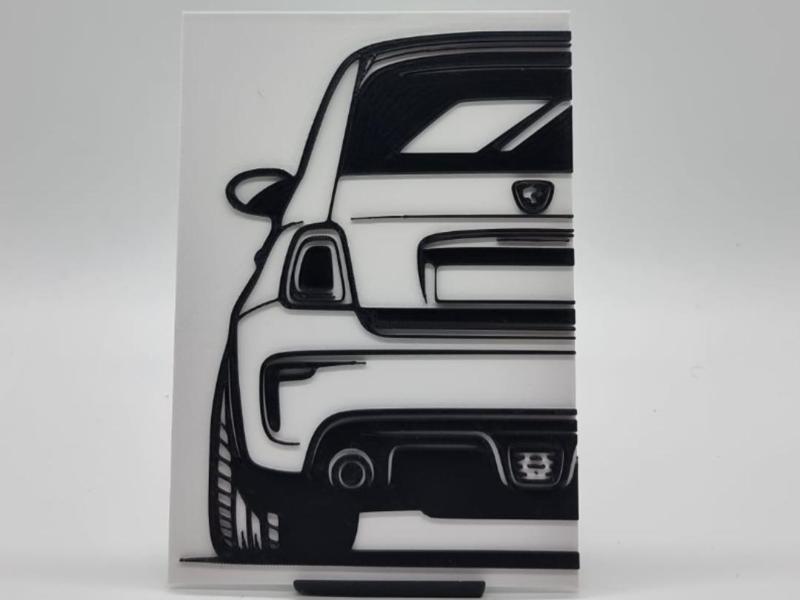 2D Wall Art Fiat 500 Abath