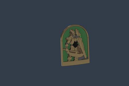 Space Skeleton Egyptian Ornament Shield