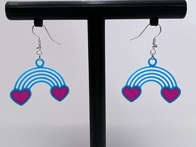 Pride Rainbow Heart Earrings - AMS & NO AMS!