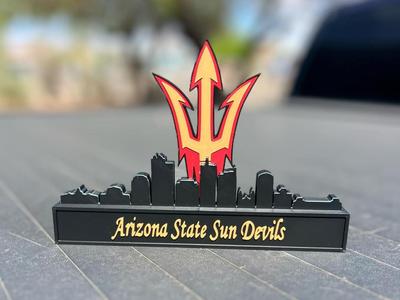 Arizona State Sun Devils with skyline of Arizona