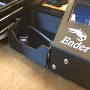 Ender 3 Tray with slim SD card adapter holder