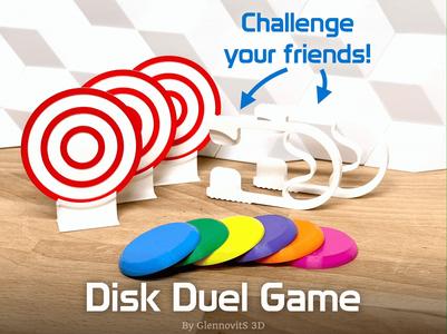 Disk Duel Game (launch disk, shoot targets, win the challenge!)
